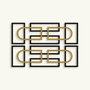 Wallity Echo Forms Juego de 2 Piezas - Negro y Dorado